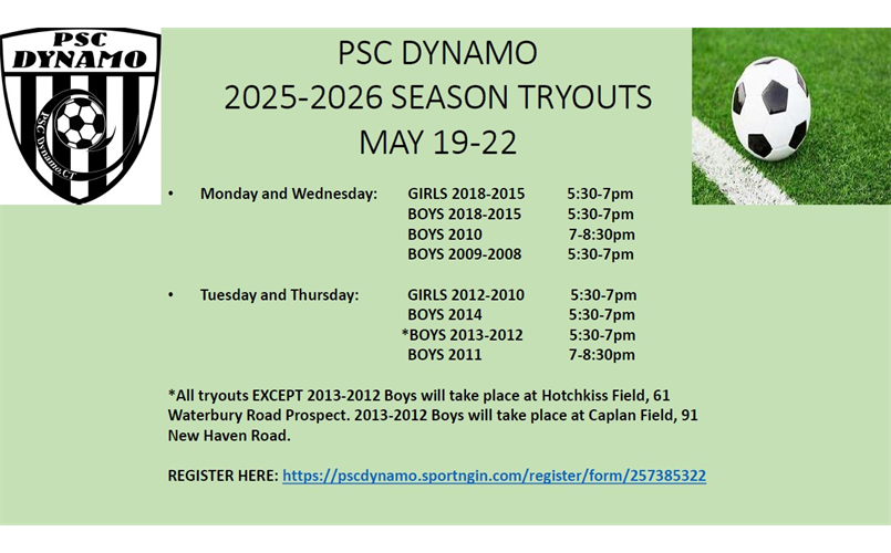 PSC Dynamo Tryouts